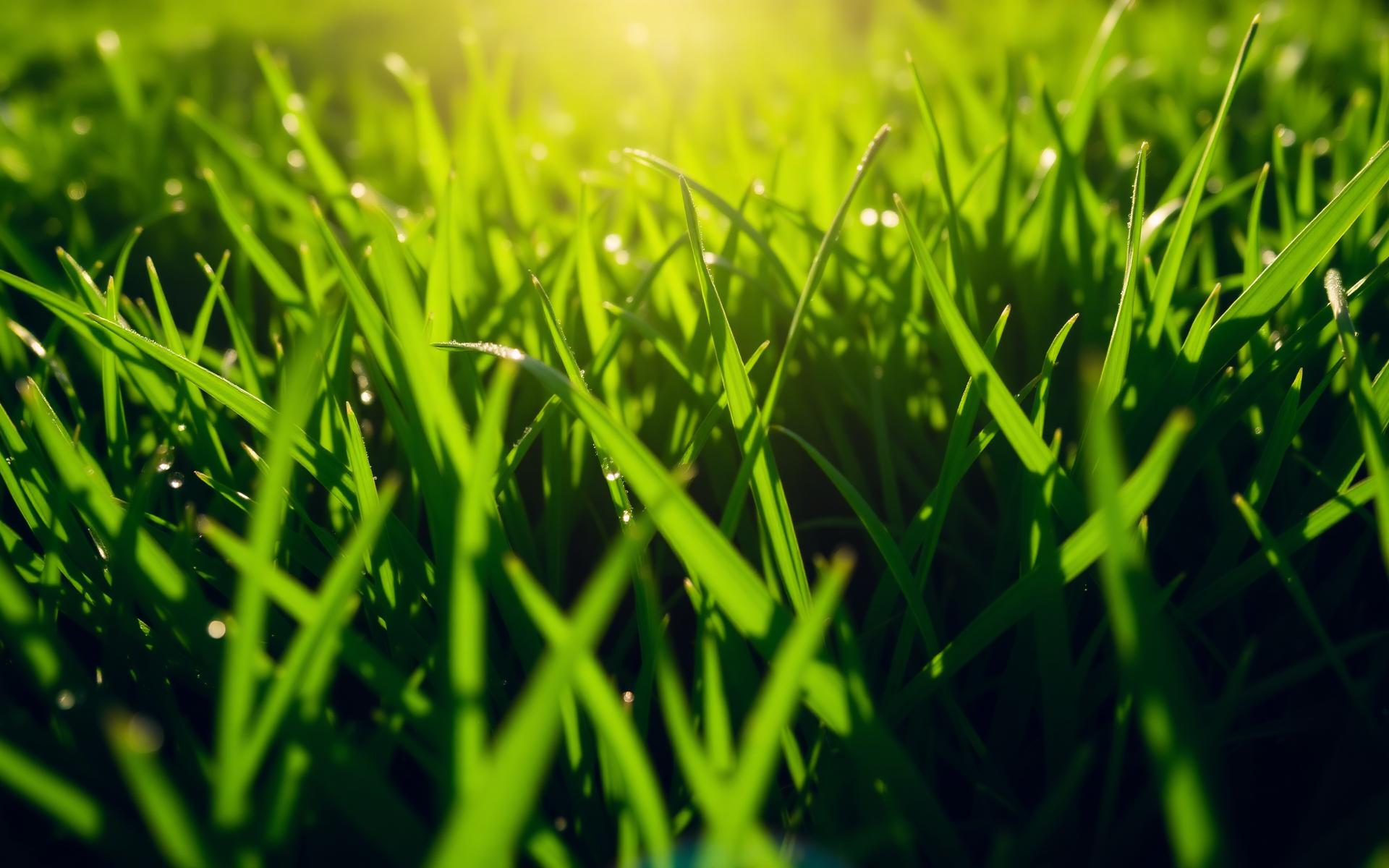 Lush healthy green lawn